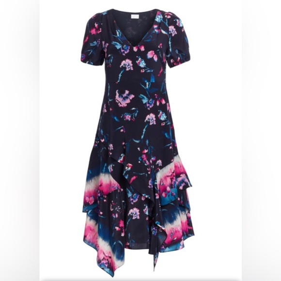 TANYA TAYLOR Estrella Ruffle Dress $595 100% Silk Plus Size 22 2X No Stretch - Picture 3 of 15